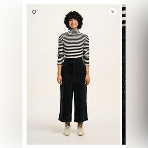 Lucy & Yak Black Wide Leg Jeans Corduroy